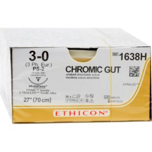 Chromic Catgut Sutures 0 RC 40MM 1/2 CIRCLE