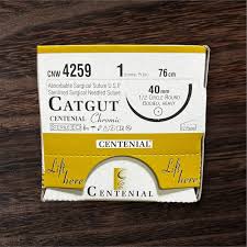 Chromic Catgut Sutures 2/0 RC 40MM 1/2 CIRCLE