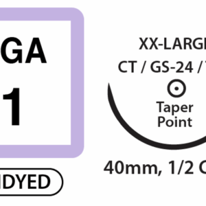 Nylon Suture 1 RB 40 mm 1/2 Circle