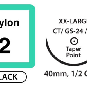 Nylon Suture 2 RB 40 mm 1/2 Circle