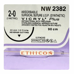Nylon Suture 2/0 RC 40 mm 1/2 Circle