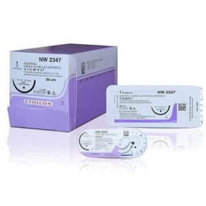 Polyglactin Chromic Sutures 1 RB 40mm 1/2 Cirde